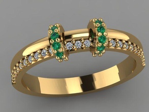Ringe Gold Silber Ring Mode Sterling druckbar Juwel Schmuck brillant Diamant Schönheit Engagement Hochzeit 3d print model - Mito3D