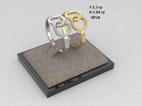 rings jewelry business isolated gold love fashion 3d print model - Mito3D
