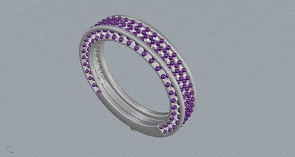 Ringe Ring Ohrring Anhänger Gold Silber Rand Juwel Schmuck Kristalle Pandora Charme Mode 3d print model - Mito3D
