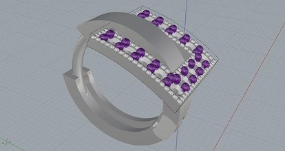 anelli squillare orecchino pendente oro argento cerchio gioiello gioielleria cristalli pandora fascino moda 3d print model - Mito3D