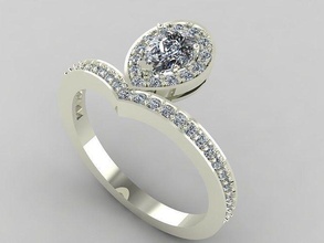 argolas pera modelado diamante noivado anel mulher joalheria impressão 3dprinted jóias imprimível projeto jóia dourado moda ouro prototipagem prata 3d print model - Mito3D