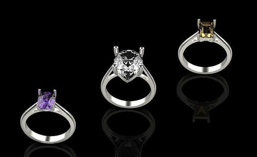 anelli 10348 squillare orecchino oro argento bianca diamante nozze Fidanzamento collezione gioielleria gemma prezioso lusso gioiello 3d print model - Mito3D