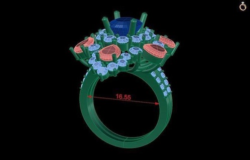 argolas 30 anel joalheria ouro imprimível prata diamante Casamento 3d print model - Mito3D