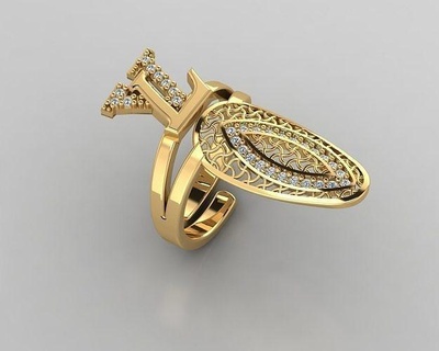 Ringe 3d Ring Schmuck Gold Silber Mode Hochzeit Juwel Diamant 3d print model - Mito3D