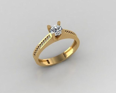 anelli 3d Fidanzamento squillare oro gioielleria stampabile gioiello diamante argento sterlina nozze moda bellezza platino 3d print model - Mito3D