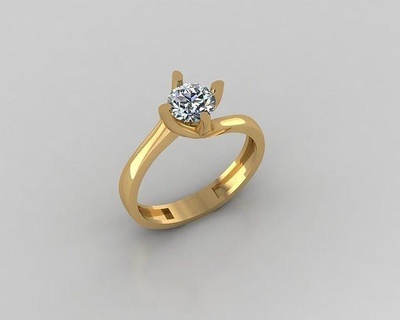 Ringe 3d Ring Gold Schmuck Silber druckbar Diamant Juwel Hochzeit Mode Sterling Engagement Platin 3d print model - Mito3D