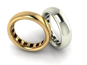 anillos 43 joyería joya brillante platino lujo oro desunido precioso aislado compromiso imprimible 3d print model - Mito3D
