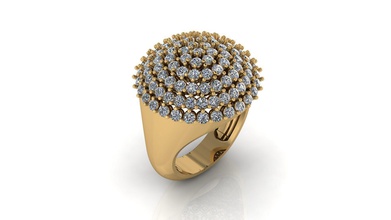 rings 5 jewelry gold silver jewel jewellery wedding engagement gem fashion ring diamond engagem beauty rhino solitair accessory 3d print model - Mito3D