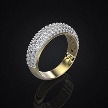 anéis allure pequeno jóias anel diamante precioso jóia pedra preciosa brilhant jewel3d vihad3d 3d print model - Mito3D