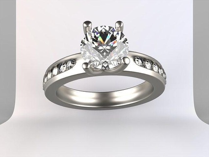 anelli diamante gioielleria platino prezioso lusso nozze cromo romanza gemma squillare moda sterlina brillante stampabile argento arte 3d print model - Mito3D