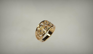anillos diamante moda joyería joya anillo ornamento oro plata boda 3dprinted diseño 3d print model - Mito3D