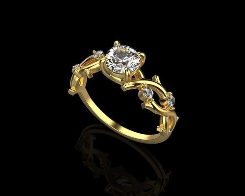 ringe diamanten schmuck gold silber druckbar diamant ring juwel hochzeit mode halskette engagem kleidung armband engagement brillant 3d print model - Mito3D