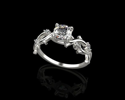 anelli diamanti 0073 gioielleria oro argento stampabile diamante squillare gioiello nozze gemma moda collana engagement abbigliamento braccialetto Fidanzamento brillante 3d print model - Mito3D