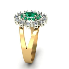 anéis de esmeraldas, diamantes jóias esmeraldas brilhantes safira ruby ouro prata printable ametista sterling moda beleza anel diamante diamant a máquina do cnc 3d print model - Mito3D