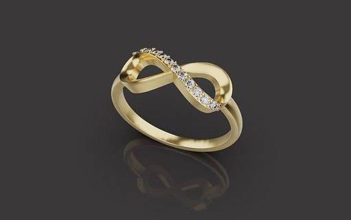 rings forever 0036 platinum jewelry luxury gold silver diamond gem jewellery jewel world luxor 2023 girl ring brilliant fashion love 3d print model - Mito3D