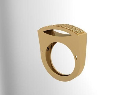rings gold ring diamonds diamond jewelry wedding 3d print model - Mito3D