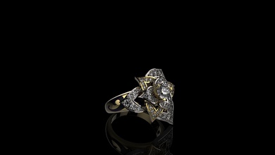 Ringe j005 Schmuck gold ring sterling Juwel Silber Diamant-ring genial Mode-ring diamant gem Ohrring Mode-Schönheit bedruckbar ist engagem weiß diamond 3d print model - Mito3D