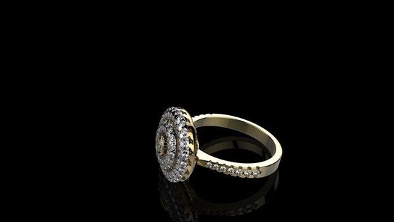 rings j050 gold jewelry ring silver diamond gem jewellery jewel engagement printable wedding brilliant sterling fashion engagem 3d print model - Mito3D