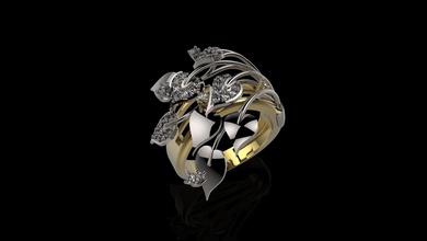anelli j n20 opuscolo gioielleria illustrazione desktop oro lusso disgiunto modello splendente design medio chimica scientifico computer attrezzature 3d print model - Mito3D