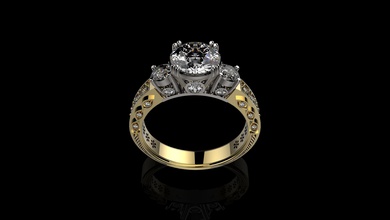 des anneaux de j n7 bijoux or l'anneau d'argent le diamant gem joyau l'engagement imprimable mariage la livre sterling anneau mode brillant blanc bague en les 3d print model - Mito3D