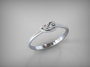 rings knot stl ring wedding clothing jewelry silver apple challenge 3d print model - Mito3D