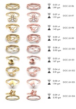 anillos lote 50 señoras anillo 100 150 oro plata diamante joyería joya 3d print model - Mito3D