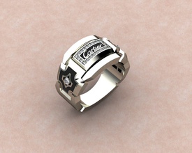los anillos de hombres 001 la joyería oro anillo ringfor moda imprimible bracelate plata 3d print model - Mito3D