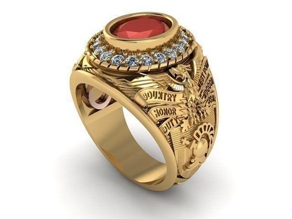 rings men diamond ring printable body fashion jewelry 3d print model - Mito3D