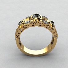 rings men n4 jewelry gold fashion ring jewel diamond 3d print model - Mito3D