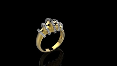 anelli n18 orecchini oro navigazione skidder piatto elettronica attrezzature disgiunto illustrazione arte gioielleria 3d print model - Mito3D