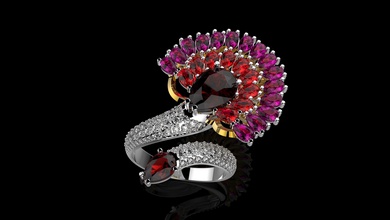 argolas n48 ouro joalheria prata anel diamante imprimível jóia jóias noivado Casamento 3d print model - Mito3D