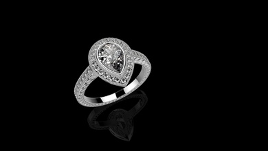 Ringe n4 Gold Silber druckbar Ring Diamant Juwel Schmuck Hochzeit Engagement Platin 3d print model - Mito3D