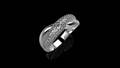 m anelli n61 oro argento squillare diamante stampabile gioiello gioielleria nozze fidanzamento gemma cad 3d print model - Mito3D