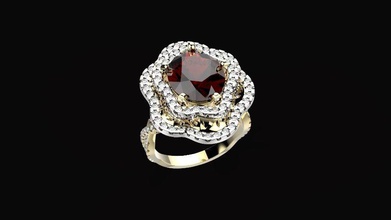 Ringe n 1 Schmuck gold ring sterling Juwel Silber Diamant-ring genial Mode-ring diamant gem Ohrring Mode-Schönheit bedruckbar ist engagem weiß diamond 3d print model - Mito3D