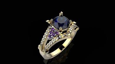 anillos n 36 la joyería de oro anillo sterling joya plata diamante brillante moda diamant gem arete y belleza imprimible engagem blanco el 3d print model - Mito3D