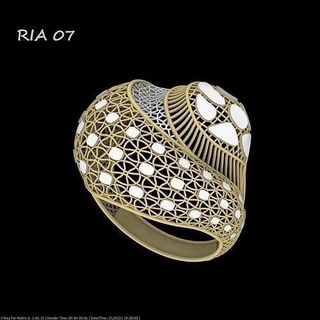 argolas ria recentes designs 3d joalheria ouro gema luxo diamante anel precioso 3d print model - Mito3D