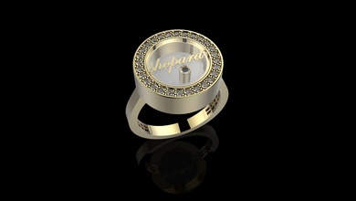anelli negozio n1 gioielli oro anello argento diamante gemma gioiello stampabile di fidanzamento matrimonio la sterlina brillante bianco diamanti d'oro engagem disco platino 3d print model - Mito3D
