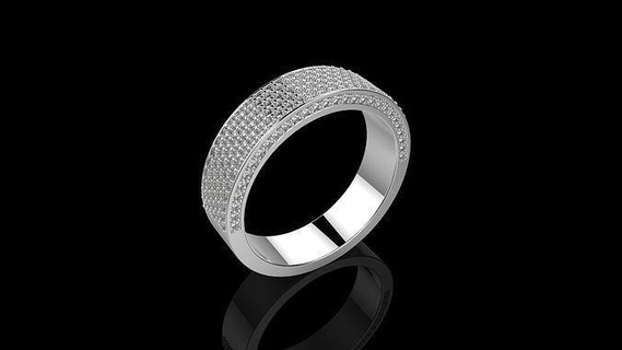 rings size 864 n1 gold jewelry silver printable diamond ring jewel jewellery 3d print model - Mito3D
