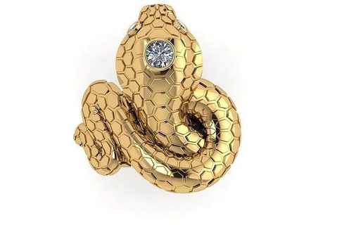 rings snake ring gold diamonds printable silver diamond fashion white iguana gem pendant set brilliant vintag wedding engagement jewel jewelry 3d print model - Mito3D