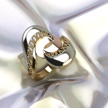 anneaux calcul or bague argent diamant bijou bijoux engagement gemme mariage 3d print model - Mito3D