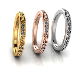 anillos mujer joyería joya platino lujo oro precioso brillante compromiso Boda plata diamante anillo Moda belleza rubí Diamante zafiro imprimible 3d print model - Mito3D