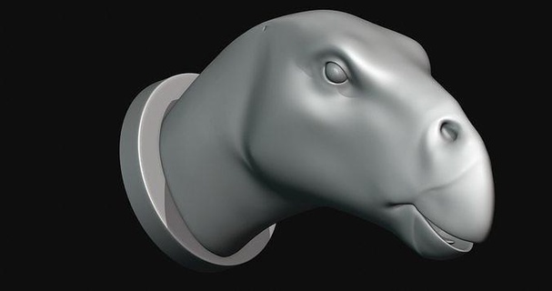 riojassauro cabeça dinossauro impressão 3d modelo imprimível arte esculturas 3d print model - Mito3D