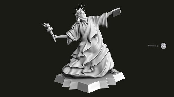 randalieren Freiheit Statue Skulptur Kunst Zahl heilig Frau Spiritualität Skulpturen 3d print model - Mito3D