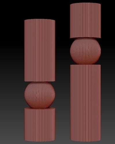 ripple pillar striped ribbed ripple pillar candle stripe swirl mold soap resin silicone classical twisted spiral house accessories  3D print model - Mito3D