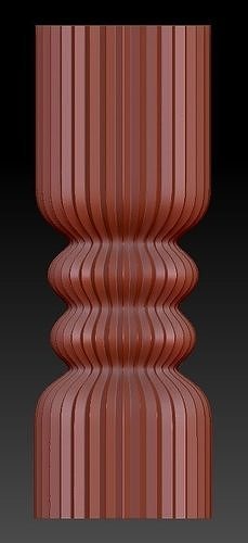 ripple triangle outlines shape striped line column ribbed pillar candle stripe swirl mold soap resin silicone classical twisted spiral 3d model printing house decor 3D print model - Mito3D