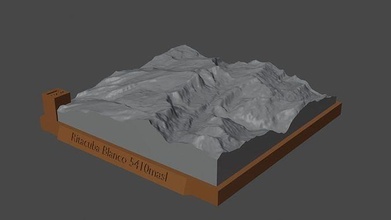 ritacuba blanco montagna paesaggio vulcano terreno ambiente natura fotogrammetria elevazione dem scienza 3d print model - Mito3D