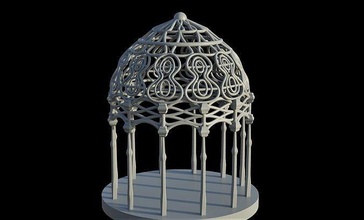 bruchtal pergola pavillon design architektur möbel kunst abstrakt hotel draussen imladris dekoration skulptur elfen hochzeit tagungsort haus 3d print model - Mito3D
