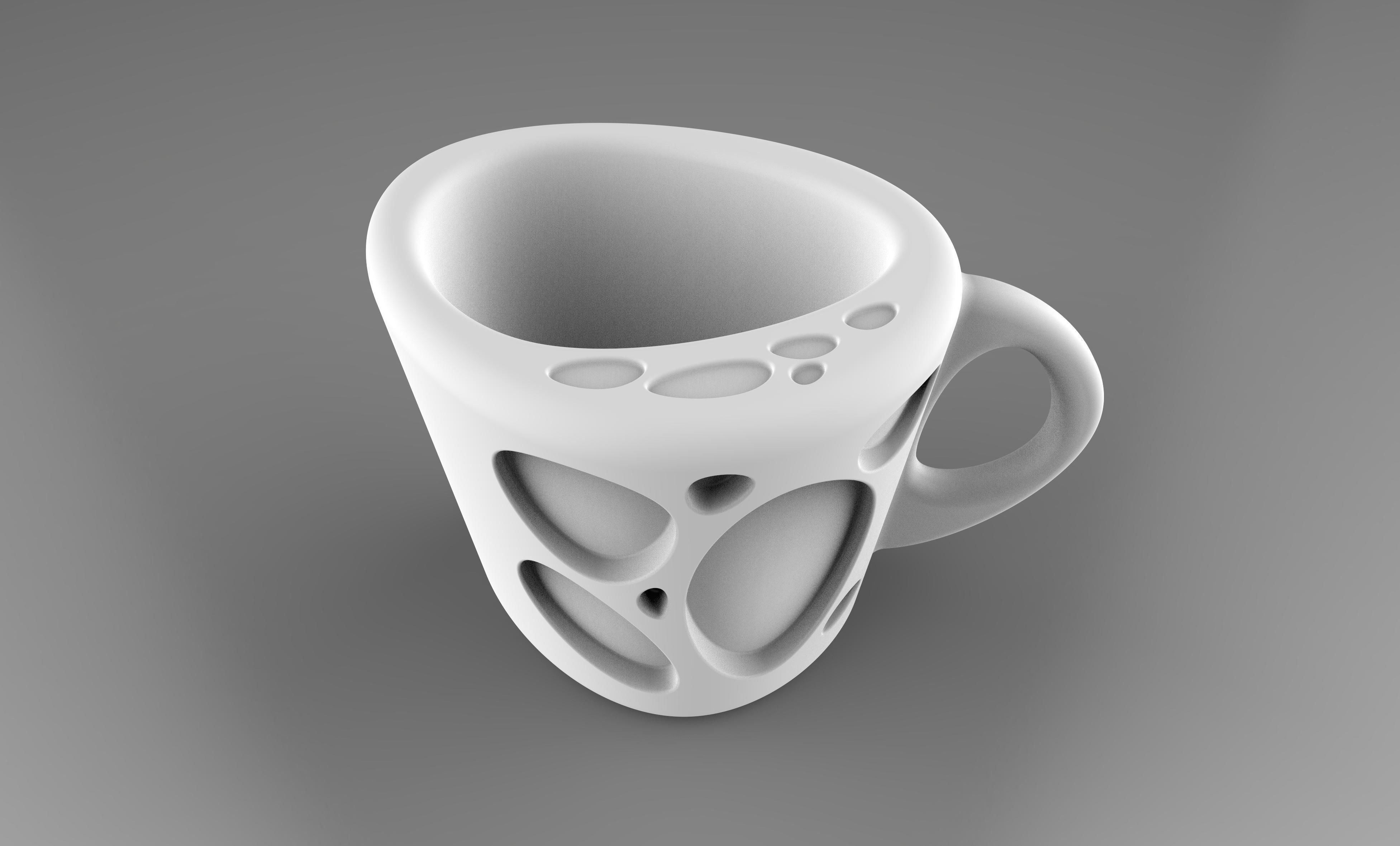 Fluss Stein mug Haus Becher - Tassen riverstone 3d 3dprinting Küche Essen Esszimmer 3D print model - Mito3D