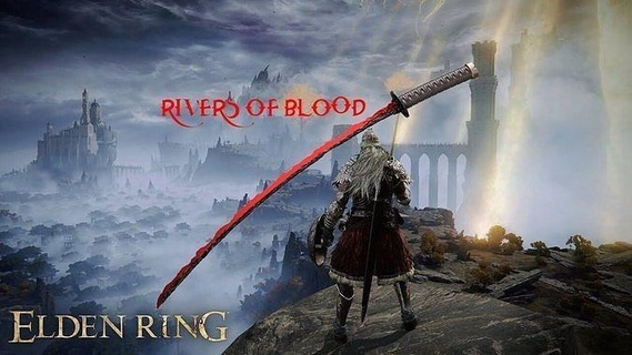 rivers blood katana elden ring sword blade bladed weapon fantasy eldenring cosplay 3dprop darksouls games toys game accessories 3d print model - Mito3D