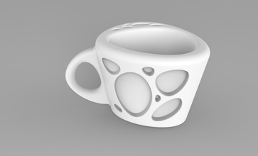 riverstone mug house river stone nature cup kitchen dining 3d print model - Mito3D